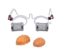 jojofuny Aparato de Moxibustión Ocular Portátil de Hierro Artístico Cáscara de Fruto Seco, Cómodo para Usar, Adecuado como Obsequio para Terapia de Ojos Moxa Natural