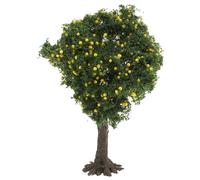 jojofuny Árbol de Paisaje Miniatura 12 CM Hojas Verdes y Frutos Amarillos Modelo de Micro Árbol para Decoración de Escenas Manualidades y Mini Paisajes Accesorio para Maquetas y Casas