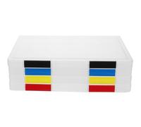 jojofuny Archivador de Oficina Transparente Tamaño A4 4 Cajas Apilables Cierre a Presión Organizador de Documentos para Escritorio y Uso Estudiantil Resistente y Compacto