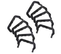 jojofuny Asas de Plástico para Jaulas de Mascotas 10 Unidades Negras, Mango Portátil Ergonómico para Transporte Seguro y Cómodo, Accesorios para Cajas y Jaulas Exteriores de Perros,