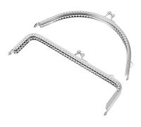 jojofuny Asas Metálicas para Bolsos DIY 2 Piezas Cierre Semicircular y Cuadrado 15 Cm para Fabricación y Reemplazo de Manijas en Manualidades de Costura