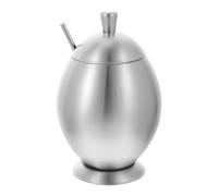 jojofuny Azucarero de Acero Inoxidable Recipiente para Condimentos y Café con Cuchara 1 Set Plata Diseño Especial para Cocina y Restaurante