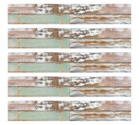 jojofuny Baldosas Adhesivas de Suelo Autoadhesivas 15x90 Cm 5 Piezas Efecto Veta de Madera Marrón y Verde para Cocina Baño Dormitorio Oficina Decoración Pelables y Desmontables