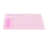 jojofuny Bandeja acrílica para pestañas con imán, herramienta para extensiones de pestañas, paleta portátil para injerto, color rosa, tamaño compacto, suministros profesionales para maquillaje