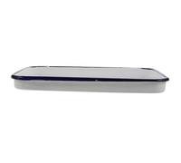 jojofuny Bandeja Rectangular Resistente al Desgaste Vintage de Esmalte para Hornear y Asar, Superficie Lisa y Delicada Adecuado para Horno y Cocina Clásica
