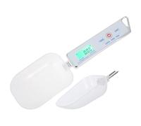 jojofuny Báscula Digital de Cuchara para Cocina y Mascotas Medidor Electrónico de Alimentos Pantalla LCD Alta Precisión 01 500 G Cuchara Extraíble de ABS Blanca Utensilio de Cocina