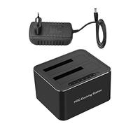 jojofuny Base De Acoplamiento para Discos Duros Dock USB Función De Clonación y Soporte Uasp Compatible y Ssd Protección contra Cortocircuitos y Sobretensiones