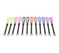 jojofuny Batidor para Tinte de Cabello 12 Unidades Plástico Mezclador Manual Colores Variados Azul Morado Rosa Verde Herramienta Profesional para Salones de Belleza y