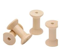 jojofuny Bobinas de Madera Vintage sin Terminar 20 Piezas, Carretes para Manualidades y Costura, Color Madera Natural, 47 X 30 Mm, Ideales para DIY y Tejido Artesanal