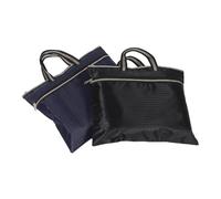 jojofuny Bolsa Profesional para Portátil 2 Piezas con Cremallera y Asas, Organizador de Documentos Oxford para Oficina y Viajes, Maletín de Trabajo para Hombre en Negro y Azul