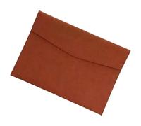 jojofuny Bolso Portadocumentos de Cuero Pu Marrón Tamaño A4, Maletín Organizador de Archivos para Oficina, Carpeta para Documentos Gran Capacidad para Uso Empresarial y Viajes de Negocios