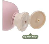 jojofuny Botellas de Viaje para Artículos de Aseo 200Ml Set de 3 Frascos Exprimibles de Plástico con Tapa Abatible Envases Rellenables para Loción Champú y Gel de Ducha Portátiles