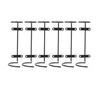 jojofuny Botellero de Pared Metálico para Vino Tinto, Estante Colgante para 6 Botellas, Organizador Compacto para Almacenamiento en Cocina y Bar, Soporte Resistente y Moderno