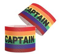 jojofuny Brazalete de Capitán de Fútbol Símbolo Visible de Liderazgo 2 Piezas Banda Ancha Elástica de Nylon para Adultos y Jóvenes para Competiciones y Torneos de Fútbol