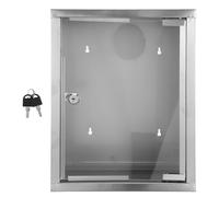 jojofuny Buzón de Sugerencias con Cerradura y Ranura, Urna Electoral de Acero Inoxidable 27 X 21 Cm, Caja de Recolección Segura para Cartas y Papeletas, Adecuado para Oficinas, Aulas