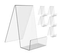 jojofuny Caballete para Libros Acrílico Transparente 6 Piezas Soporte para Libros de Escritorio Organizador de Archivos Expositor de Mesa Adecuado para Oficina, Escuela y Hogar