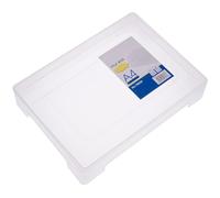 jojofuny Caja Archivadora Transparente de Plástico Organizador de para Oficina y Almacenamiento y Portátil Protección y de Papeles y Revistas