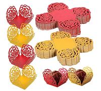 jojofuny Caja De 100 Uds. Decoraciones de Boda para Ceremonia moldes para Cupcakes Chocolate decoración de Oro revestimientos de trufa Envoltura de Papel de trufa Mini Papel de Taza