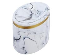jojofuny Caja de Almacenamiento y Capacidad de 200ml con Tapa, Diseño de Resina Resistente para Bastoncillos y Discos de Algodón para Organización en Baño