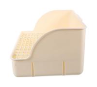 jojofuny Caja de Arena Grande para Conejos y Chinchillas de Plástico Blanco Fondo de Malla Antideslizante, Reutilizable y Evita Que la Mascota Se Quede Atrapada, Adecuado para Jardín
