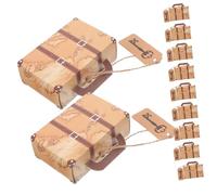 jojofuny Caja De Embalaje Vintage De Papel Kraft Retro Para Dulces y Regalos 50 Unidades, Color Amarillo, Llave, Adecuado Para Fiestas, Bodas, Baby Showers y Celebraciones De Viaje