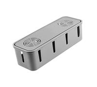 jojofuny Caja Organizadora de Cables para Escritorio y Hogar, Caja Receptora Fija de Plástico para Enchufes Función de Carga y Organización de Cables