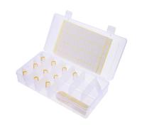 jojofuny Caja Organizadora de Hilo de Bordar con Bobinadora Manual Compartimentos Pegatinas para Clasificación de y Accesorios de Costura para Punto Cruz y Manualidades Diy