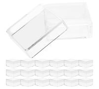 jojofuny Caja Organizadora Transparente de Acrílico Pequeño Cuadrada 30 Unidades, Vitrina de Muestra para Joyas y Minerales, Bandeja para Exhibir y Almacenar Artículos Pequeños, Uso