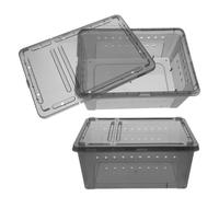 jojofuny Caja para Reptiles y Arañas, Incubadora y Comedero Pequeño de Plástico Seguro Ventilación, 2 Piezas, Diseñada para Cría y Observación en Entornos Domésticos