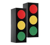 jojofuny Cajas de Embalaje para Dulces Diseño Semáforo Rojo y Verde 2 Piezas Compactas de Cartón para Regalos de Fiesta Cumpleaños y Eventos Contenedor Portátil para Suministros de
