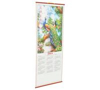 jojofuny Calendario Colgante 2024 de Pared Estilo Chino Año del Dragón, Calendario Tradicional Mensual de Papel Diseño Decorativo para Hogar y Oficina