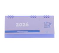 jojofuny Calendario de Escritorio Mini con Base Triangular Estable Planificador Mensual Doble Cara Encuadernación de Doble Anillo Organizador Portátil para Oficina Hogar y Escuela