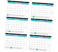jojofuny Calendario de Pared 2024 Colgante Inglés Calendario Mensual Espacio para Notas Papel Resistente Azul Clásico Planificador Diario para Oficina y Uso Diario Ene 2024 Jun 2025