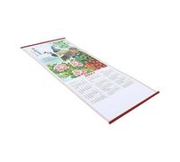 jojofuny Calendario de Pared 2027 Año Cabra Diseño Tradicional Chino, Papel Natural, Fácil de Enrollar, de Espacio para Oficinas y Festiva