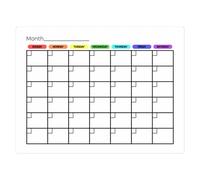 jojofuny Calendario Mensual Pizarra Autoadhesiva 30,5x40,6 Cm Pvc Borrable Adhesivo para Pared Organizador Semanal para Hogar Oficina Aula Planificación y Notas