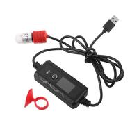 jojofuny Calentador de Acuario Compacto USB 15w Tubo de Cuarzo Ajustable, Control de Temperatura en °c/°f, para Peceras Pequeñas de Agua Dulce, Tortugas y Peces Betta