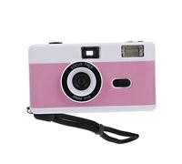 jojofuny Cámara De Película Vintage Retro De Cámara Reutilizable Flash Incorporado Sin Batería para Filmar Exteriores Colores Blanco Rosa y Morado