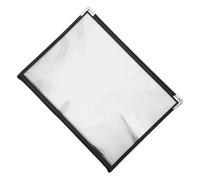 jojofuny Carpeta de Menú Transparente A4 de PVC Borde Cosido Blanco Libro de Menú para Restaurante 8 Páginas 16 Caras Cubierta de Cuero Sintético para Presentación y Soporte de Lista