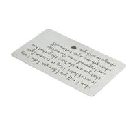 jojofuny Cartera De Acero Inoxidable Tarjeta De Billetera Grabada Tarjetas para Novio para Prenda Dia Dos Namorados Aniversario y Regalos De San Valentín