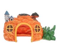 jojofuny Casita para Reptiles y Hámsteres de Resina Forma de Piña Grande Decoración para Acuario y Terrario Escondite Resistente para Mascotas Pequeñas y Ornamento Acuático