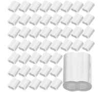 jojofuny Casquillos de Doble Casquillo para Fijar y Transportar Cables 200 Piezas para Cable de Acero de en Líneas de Ropa y Correas de