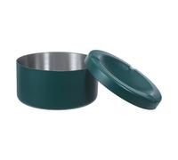 jojofuny Cenicero Fácil de Limpiar de Acero Inoxidable con Tapa Resistente al Viento y Diseño Redondo para Uso en Mesa y Navegación Exterior
