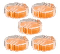 jojofuny Cera para Hilos de Coser a Mano 5 Piezas, Acondicionador de Hilo Cera de Abeja Natural, Caja Plástica Portátil Amarilla, para Bordado, Acolchado y Costura Artesanal