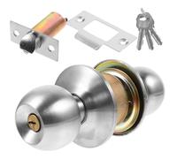 jojofuny Cerradura de Puerta de Spherical Inoxidable para Dormitorio Instalación y Resistencia la Corrosión Pomo Ergonométrico con para Interiores