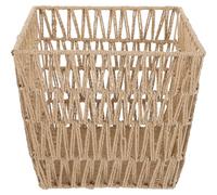 jojofuny Cesto de Basura Tejido para Baño, Cesta de Basura Tejida Hogar, Papel de Hierro y Cuerda, Diseño Hueco, Estilo Pastoral, para Cocina y Baño
