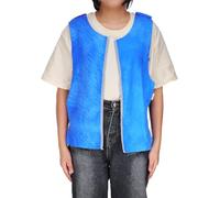 jojofuny Chaleco Refrigerante Azul para Verano Diseño Humano y Tejido Sintético Pva, Adecuado para Actividades al Aire Libre en Clima Cálido