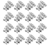 jojofuny Cierres de Cadena de Bolas de Metal para Joyería, Clips de Engarce Resistentes, Conectores de Cuentas 1,5 Mm 2 Mm 2,4 Mm 3,2 Mm, Kit de 800 Piezas para Reparación y Manualidades