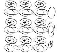 jojofuny Cinturón de Goma Plano 4 Mm para Grabadora y DVD, 50 Unidades Surtidas de 4 a 13,5 Cm, Correa de Transmisión Resistente para Reparación de Reproductores y Mantenimiento de Casetes