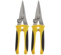 jojofuny Cizalla para Chapa Metálica 2 Piezas, Cortador de Metal Industrial Cabeza Recta, Tijeras de Metal Resistentes, Herramienta Manual para Corte de Alambre y Chapa en Mantenimiento