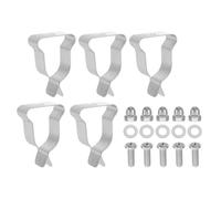 jojofuny Clips de Resorte de Acero Inoxidable para Cubiertas de Pozo de Ventana Juego de 5 Unidades Tornillos y Tuercas Fijación Resistente para Ventanas de Sótano Montaje Fácil para